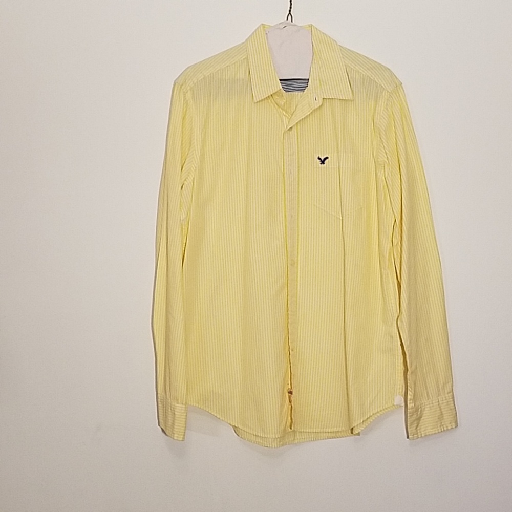 American Eagle Yellow Button Down Size M - image 1